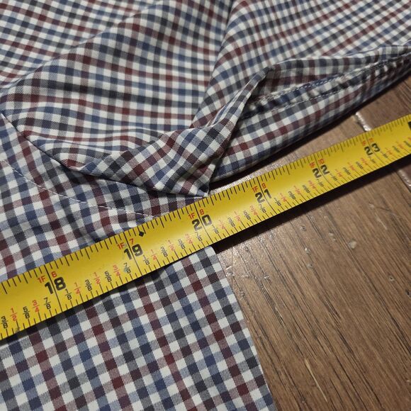 UNTUCKit Shirt Slim Fit Performance Long Sleeve Button Down Nylon Checked Small - Picture 8 of 9